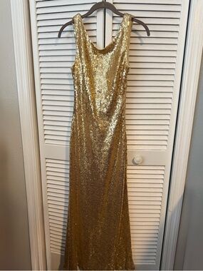 Ever Pretty Gold Sequin Maxi Dress